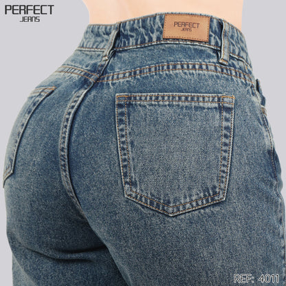 Jeans Wide Leg Rígido Tiro Alto 4011