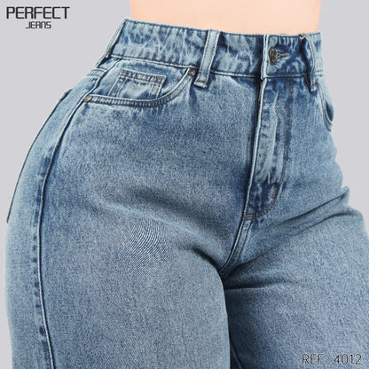 Jeans Wide Leg Rígido Tiro Alto 4012
