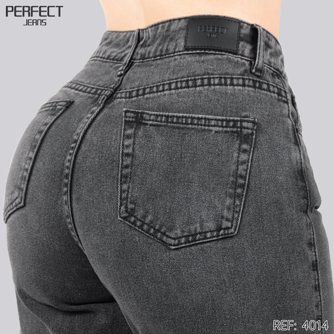Jeans Wide Leg Rígido Tiro Alto 4014