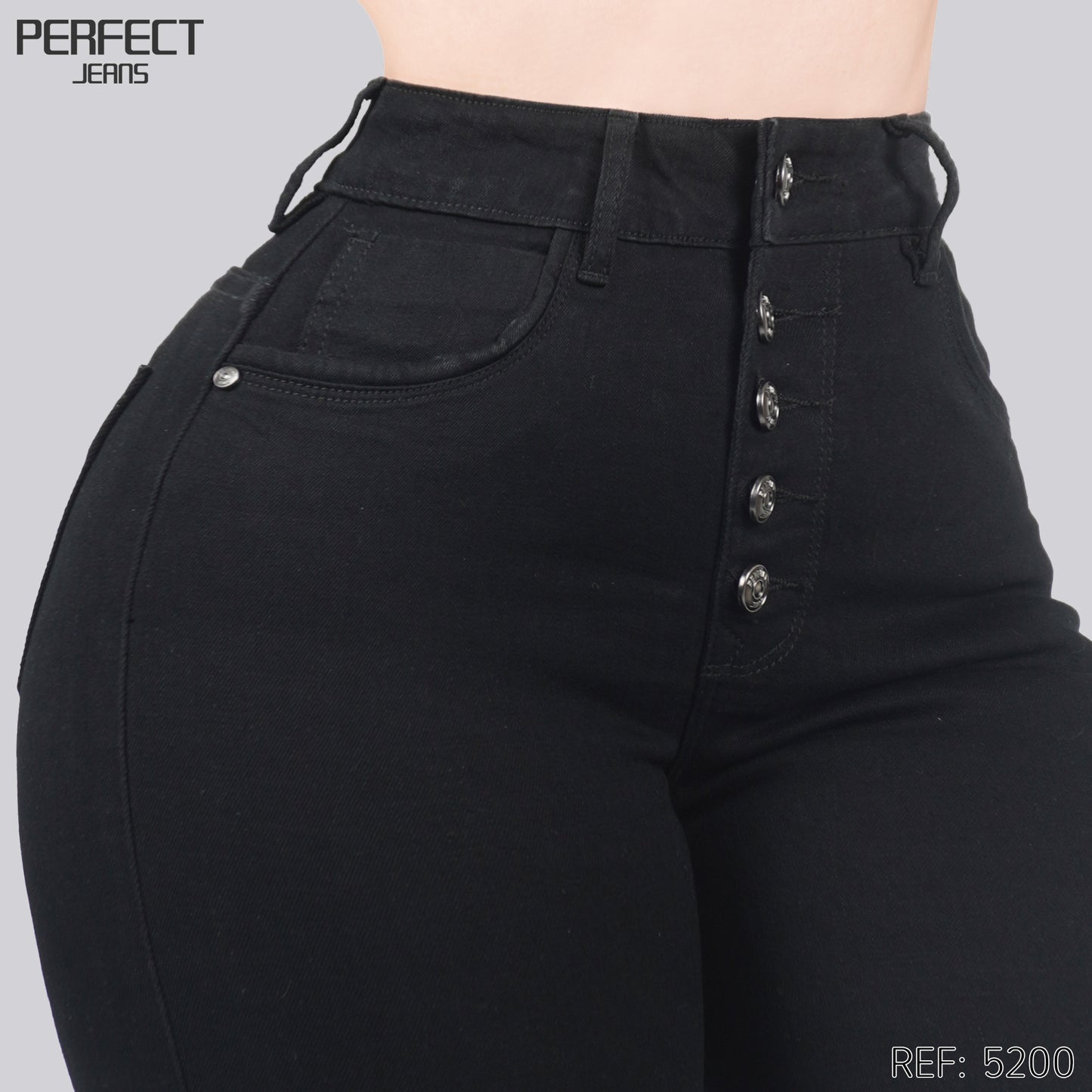 Jeans Skinny Tiro Alto 5200