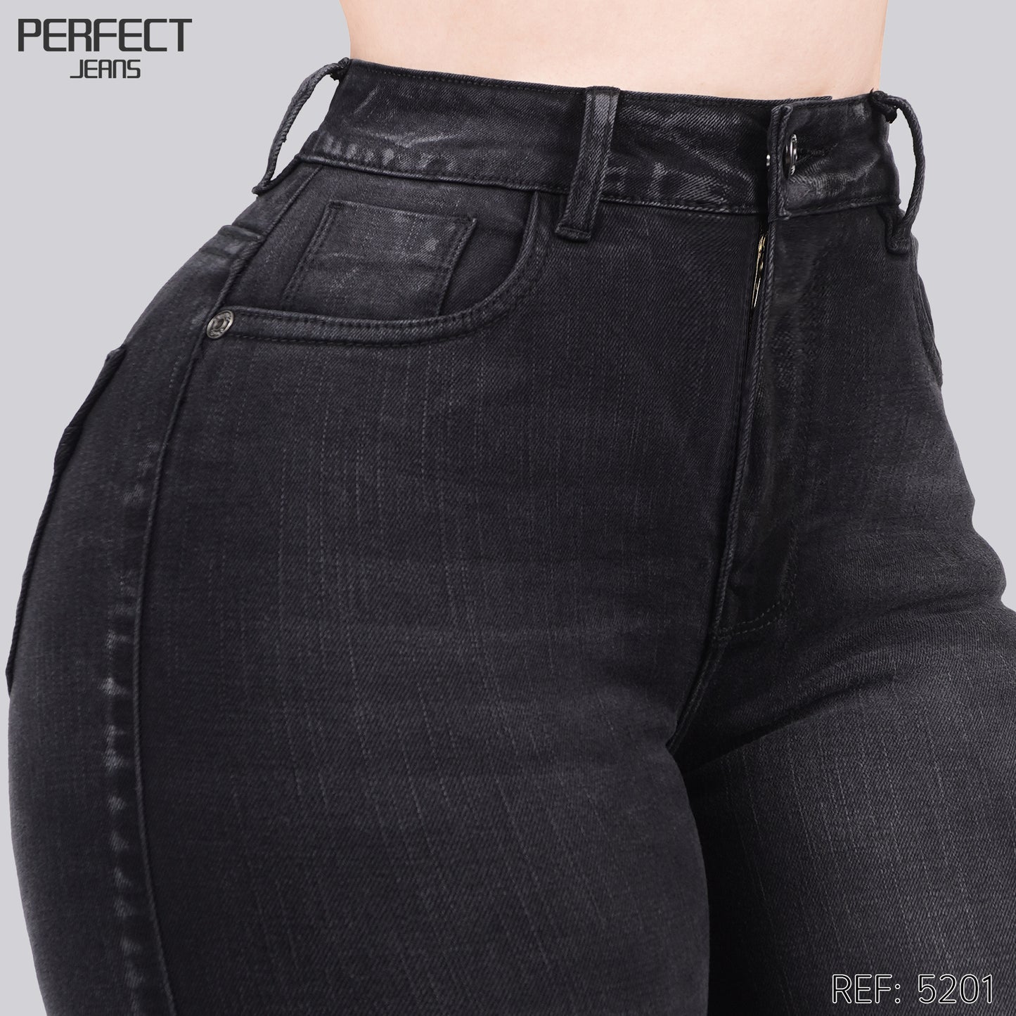 Jeans Skinny Tiro Alto 5201