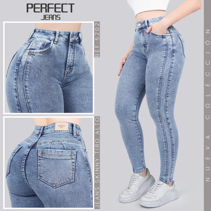 Jeans Skinny Tiro Alto 5202