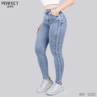 Jeans Skinny Tiro Alto 5202