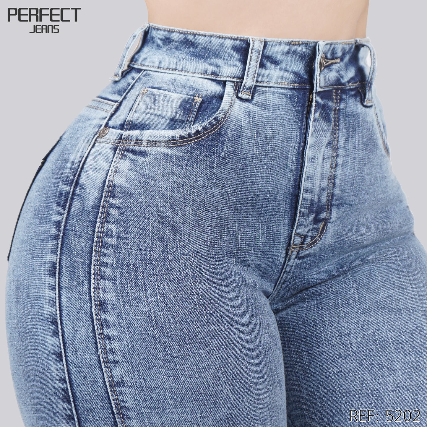 Jeans Skinny Tiro Alto 5202