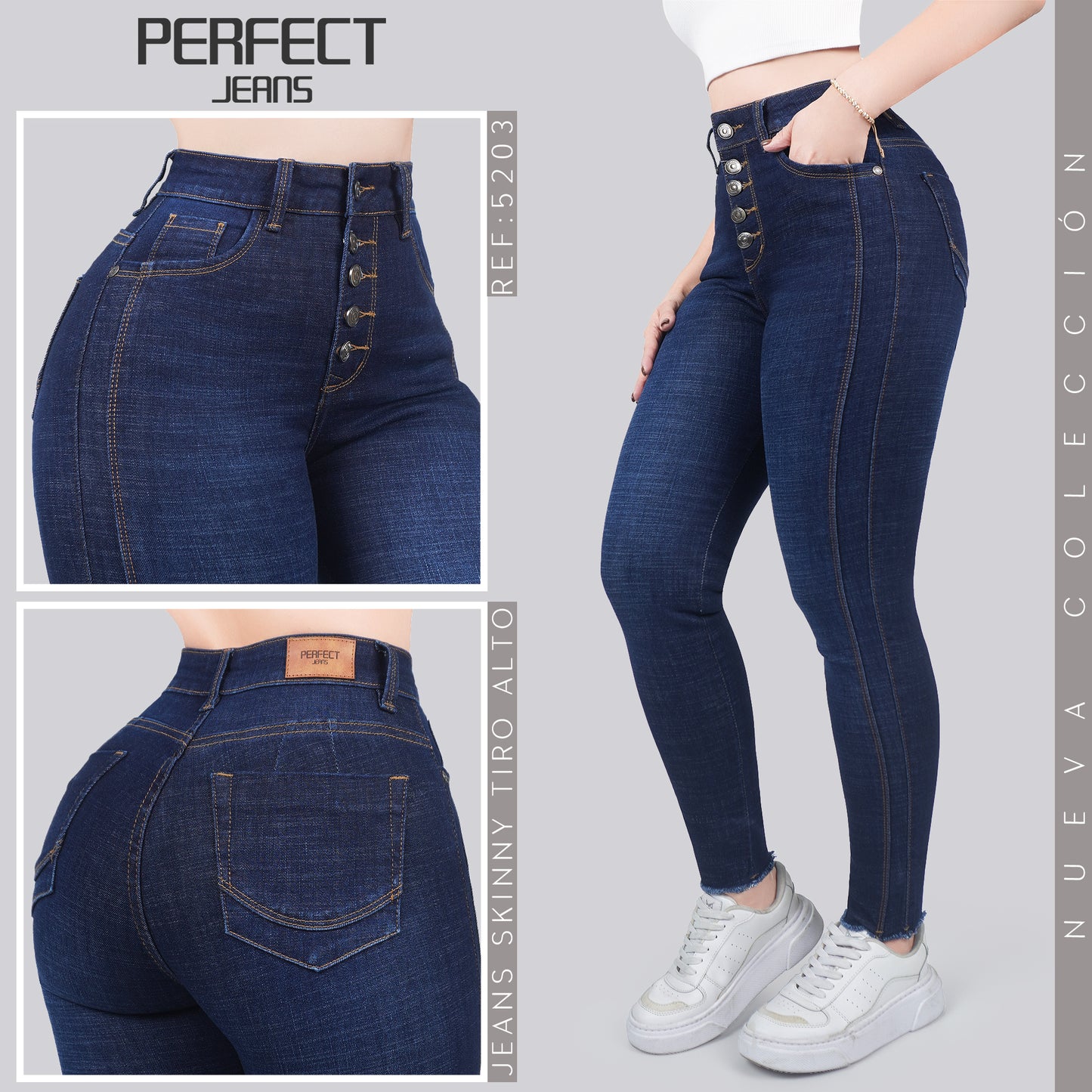 Jeans Skinny Tiro Alto 5203