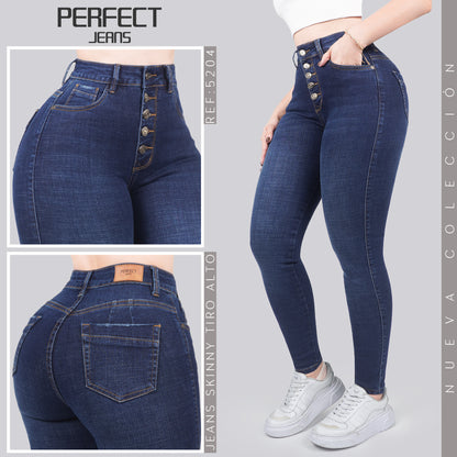 Jeans Skinny Tiro Alto 5204