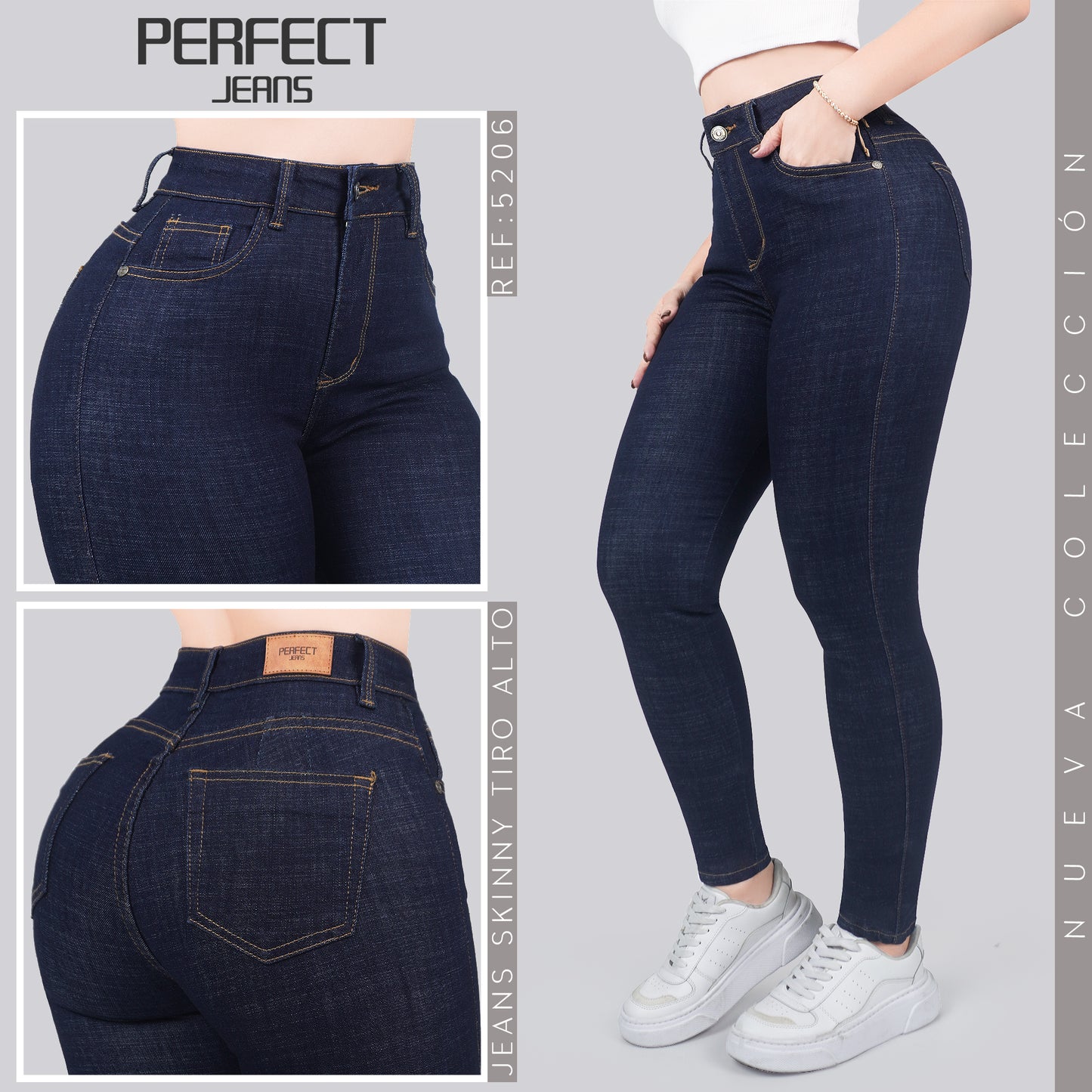 Jeans Skinny Tiro Alto 5206