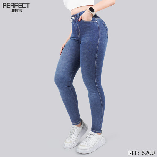 Jeans Skinny Tiro Alto 5209
