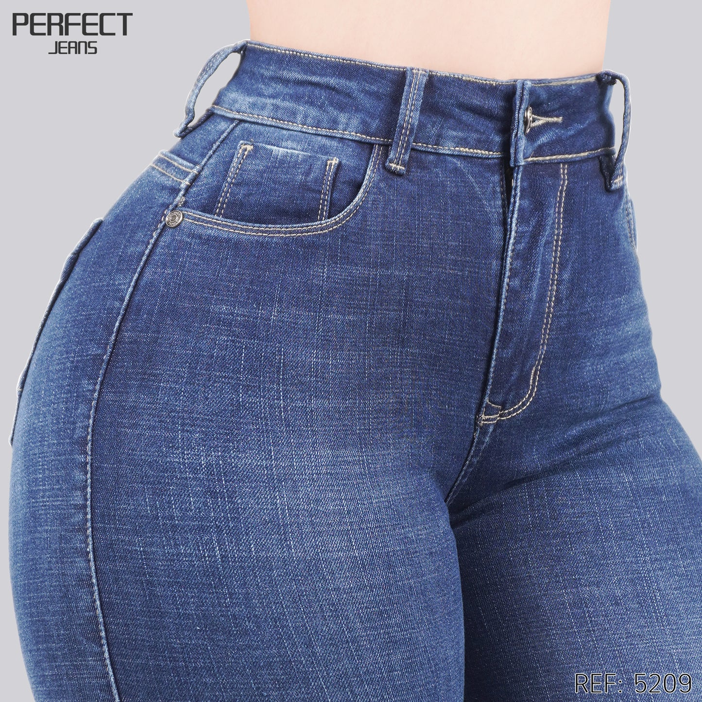 Jeans Skinny Tiro Alto 5209