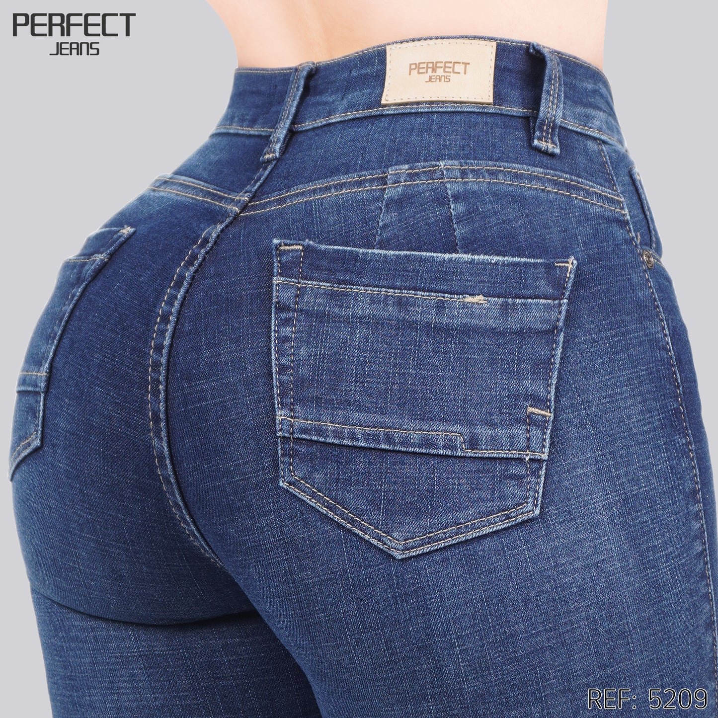 Jeans Skinny Tiro Alto 5209