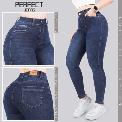 Jeans Skinny Tiro Alto 5213