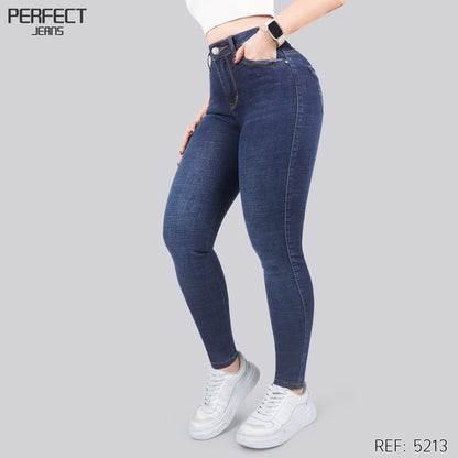Jeans Skinny Tiro Alto 5213