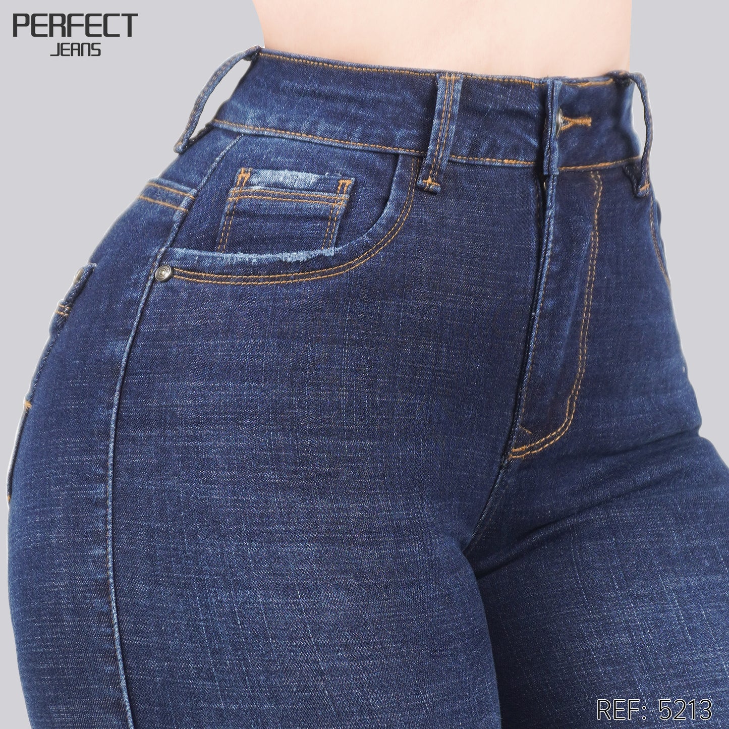 Jeans Skinny Tiro Alto 5213